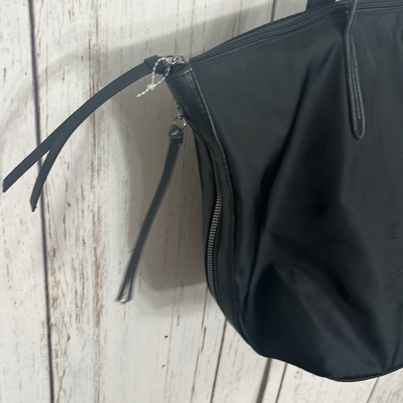 Botkier bond black tote bag zipper top vinyl outer - Picture 5 of 13